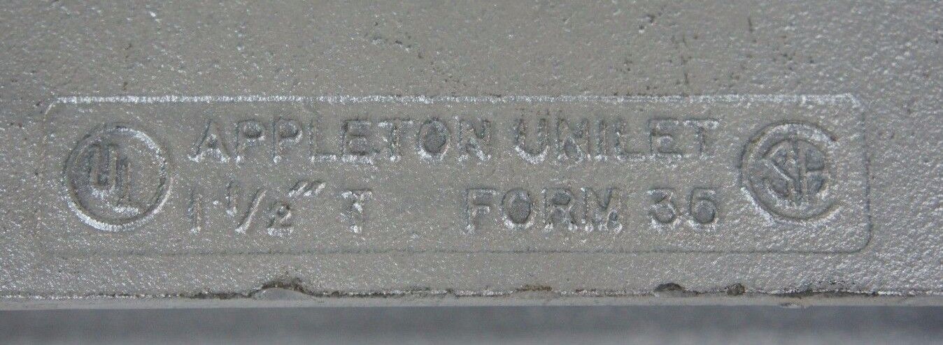 NEW APPLETON T150-M UNILET 1-1/2" FORM 35, 36 CU. IN.
