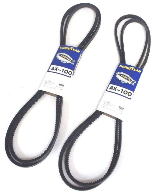 LOT OF 2 NEW GOODYEAR AX-100 BELT-V TORQUE FLEX COGGED AX100, 50'' WD 102'' LG