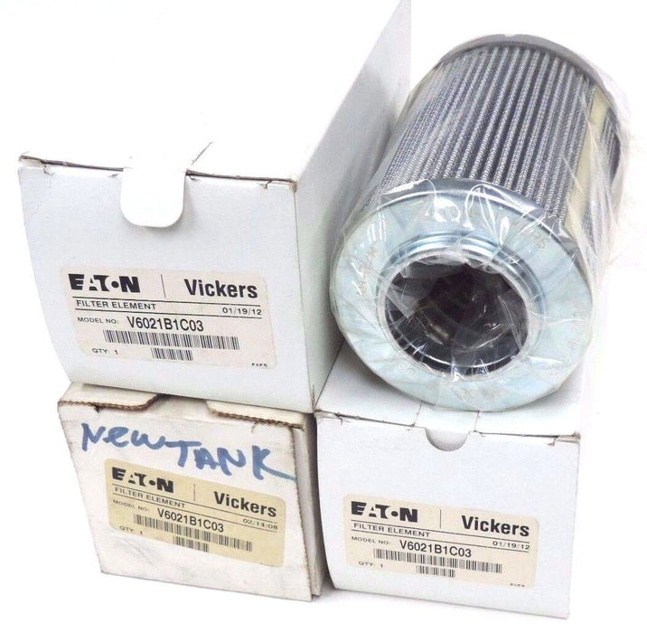 LOT OF 3 NIB EATON VICKERS V6021B1C03 FILTER ELEMENTS