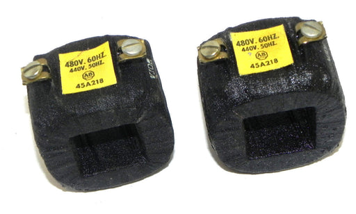 LOT OF 2 NEW ALLEN BRADLEY 45A218 COILS 480V 60HZ, 440V 50HZ