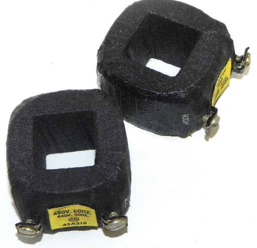 LOT OF 2 NEW ALLEN BRADLEY 45A218 COILS 480V 60HZ, 440V 50HZ