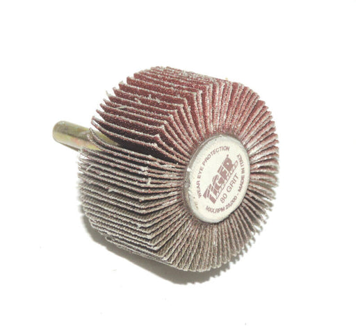 LOT OF 15 NEW TIGER 2" HEAD 80GRIT MOUNTED FLAP WHEELS