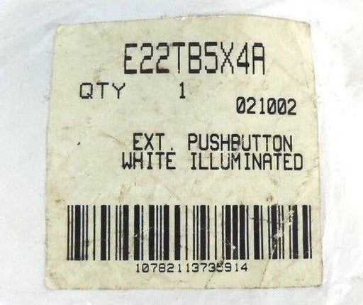 EATON CUTLER HAMMER E22TB5X4A PUSH BUTTON OPERATOR WHITE ILLUMINATED E22-TB5X4A