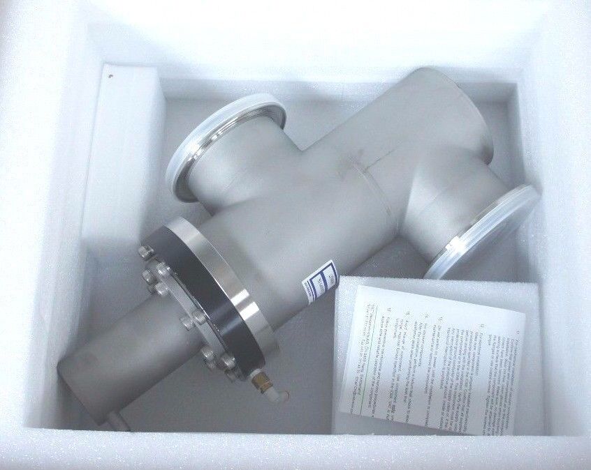KURT J. LESKER SLO400PVIK INLINE VALVE ISO 100 BELLOWS SEALED 4" STAINLESS STEEL