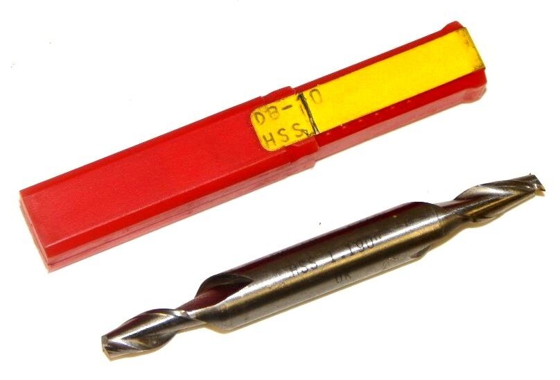 LOT OF 2 NEW DURA-MILL DB-10 1/4'' DOUBLE END MILL BIT, HSS 1.190, 2FLT