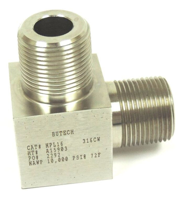 NEW BUTECH CAT # MPL16 316CW HT# A15903 PO# 2292 MAWP 10,000 PSI@72F MALE ELBOW