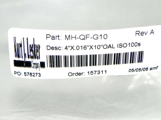 NEW MDC MH-QF-G10 FLEXABLE FLANGE TUBING 10 1/2'' LENGTH MHQFG10