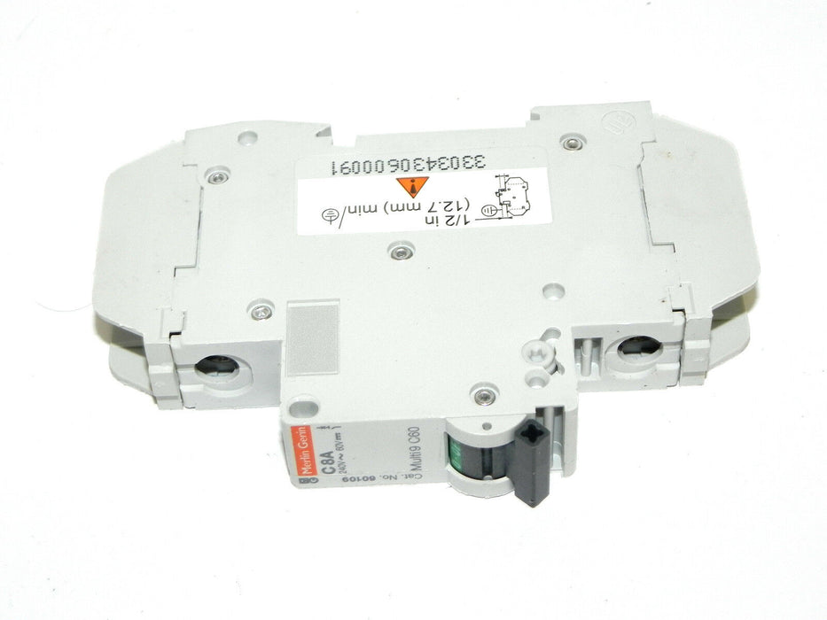MERLIN GERIN 60109 CIRCUIT BREAKER 120V 8A, 240V~60V, MULTI 9 C60