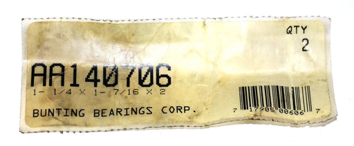 LOT OF 2 NEW BUNTING AA140706 BEARING CORES