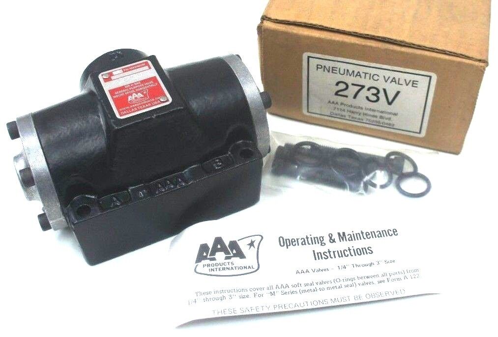 NIB AAA PRODUCTS 273V AIR OR GAS GENERAL PURPOSE VALVE 250PSI MAX