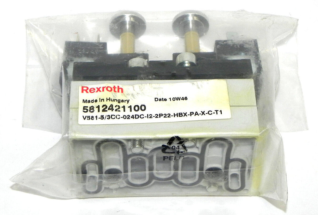 NEW REXROTH 5812421100 VALVE V581-5/3CC-024DC-I2-2P22-HBX-PA-X-C-T1