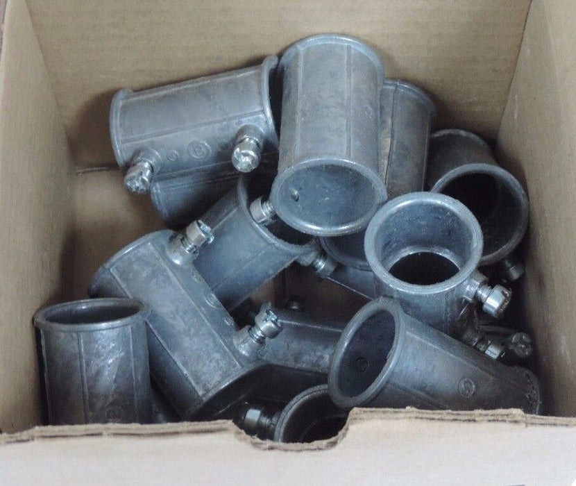 BOX OF 15 NEW BRIDGEPORT 241-DC 3/4 ZINC EMT COUPLINGS 241DC