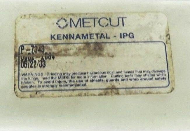 NEW KENNAMETAL METCUT P-7343 AUTO SHANK TOOL HOLDER 5002-2884, P7343 IT MCT