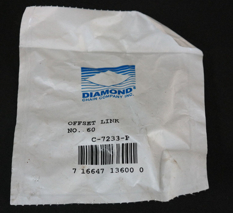 LOT OF 32 NEW DIAMOND C-7233-P OFFSET CHAIN LINKS NO. 60 C7233P