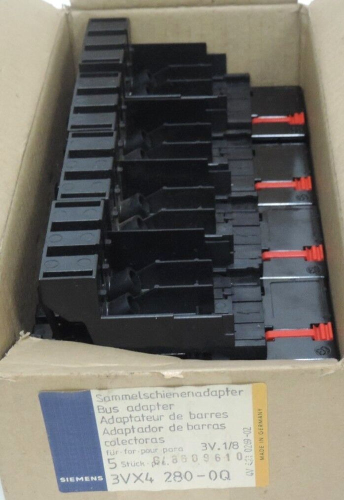 LOT OF 4 NIB SIEMENS 3VX4280-0Q BUS ADAPTERS 3VX42800Q