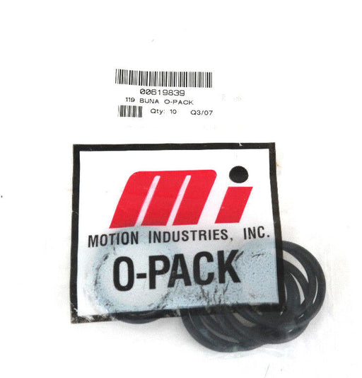 LOT OF 16 NEW MOTION INDUSTRIES 00619839 119 BUNA O-PACKS