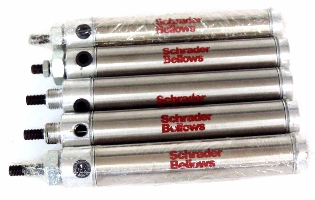 LOT OF 5 NEW SCHRADER BELLOWS 1.06DSR04.0 DOUBLE ACTING CYLINDERS 4" STOKE
