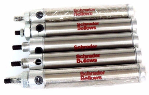 LOT OF 5 NEW SCHRADER BELLOWS 1.06DSR04.0 DOUBLE ACTING CYLINDERS 4" STOKE