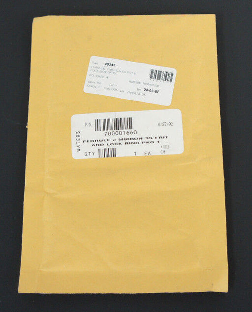 NEW WATERS 700001660 FERRULE, 2 MICRON SS FRIT AND LOCK RING (10 PK)