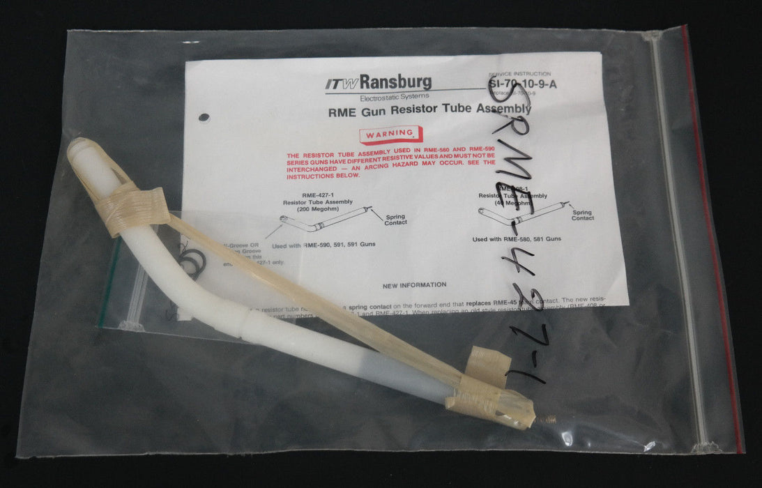NEW ITW RANSBURG SRME-427-1 RME GUN RESISTOR TUBE ASSEMBLY RME4271