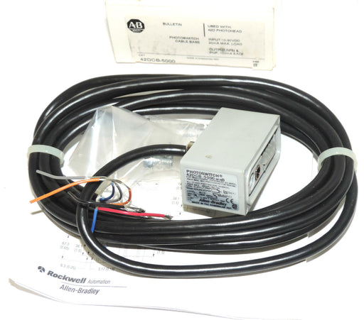 NIB ALLEN BRADLEY 42DCB-5000 PHOTOSWITCH CABLE BASE 42DCB5000, SER. B