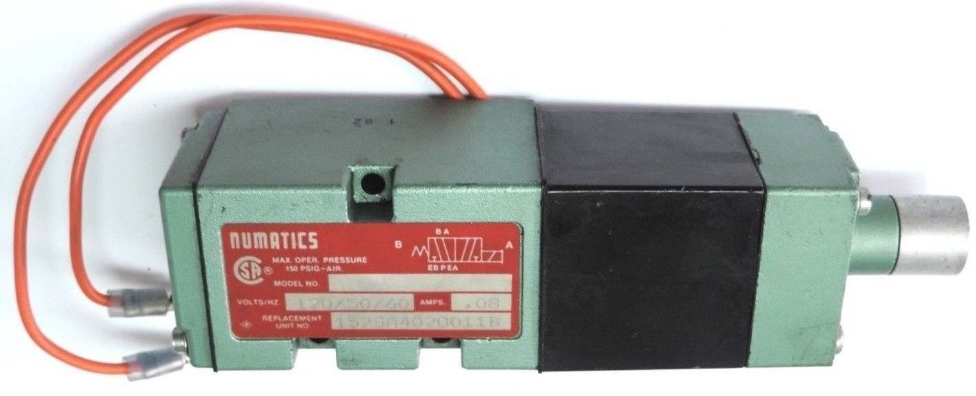 NUMATICS 152SA4002011B SOLENOID VALVE .08 AMP WITH 237-345B COIL .08 AMPS
