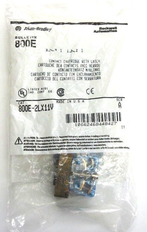 NEW ALLEN BRADLEY 800E-2LX11V CONTACT CARTRIDGE, SER. A, 800E2LX11V