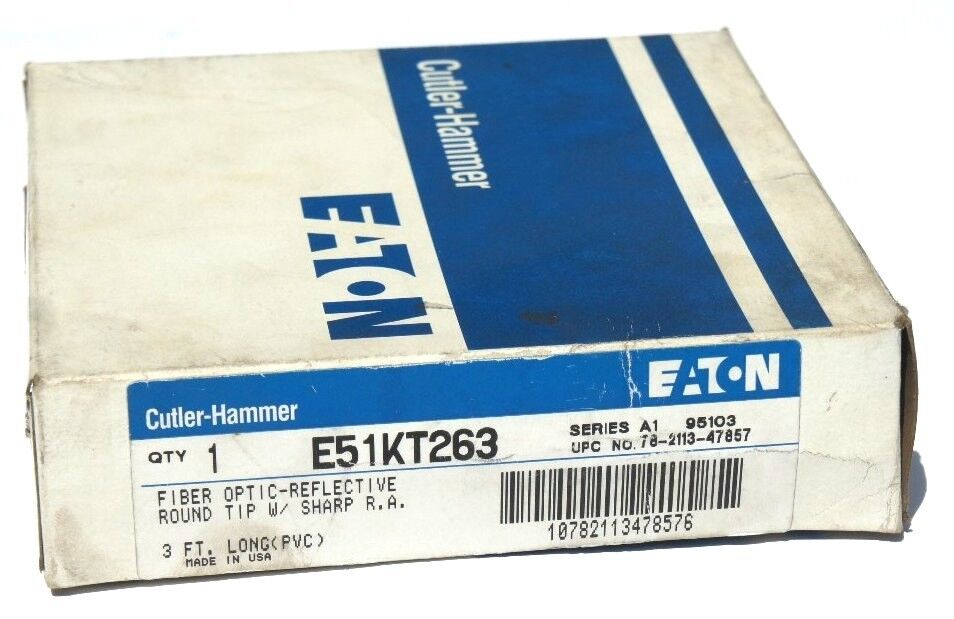 NIB EATON CUTLER HAMMER E51KT263 FIBER OPTIC CABLE SER A1, 3FT LONG