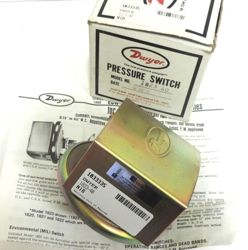 NIB DWYER 1823-40 SERIES 1800 PRESSURE SWITCH 182340