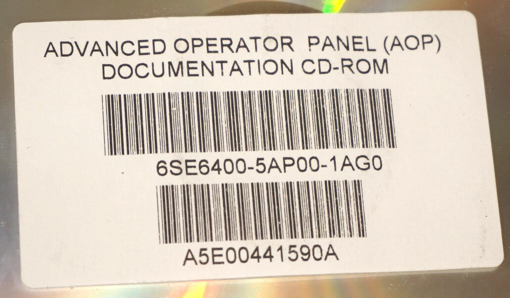 SIEMENS 6SE6400-5AP00-1AG0 ADVANCED OPERATOR PANEL DOCUMENTATION A5E00441590A