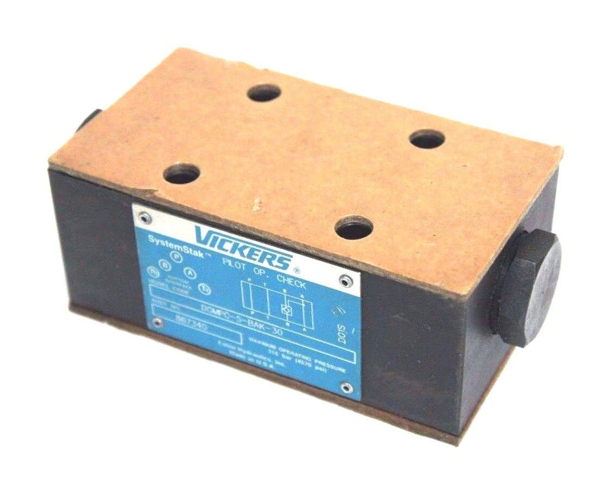 NEW VICKERS DGMPC-5-BAK-30 SystemStak CHECK VALVE DGMPC5BAK30 ASSY. NO. 867340
