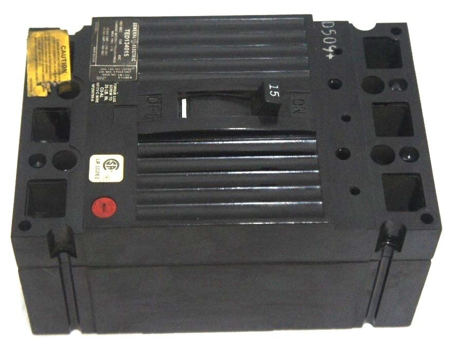 NIB GENERAL ELECTRIC TED134015 CIRCUIT BREAKER 15AMP 3 POLE TED134015WL