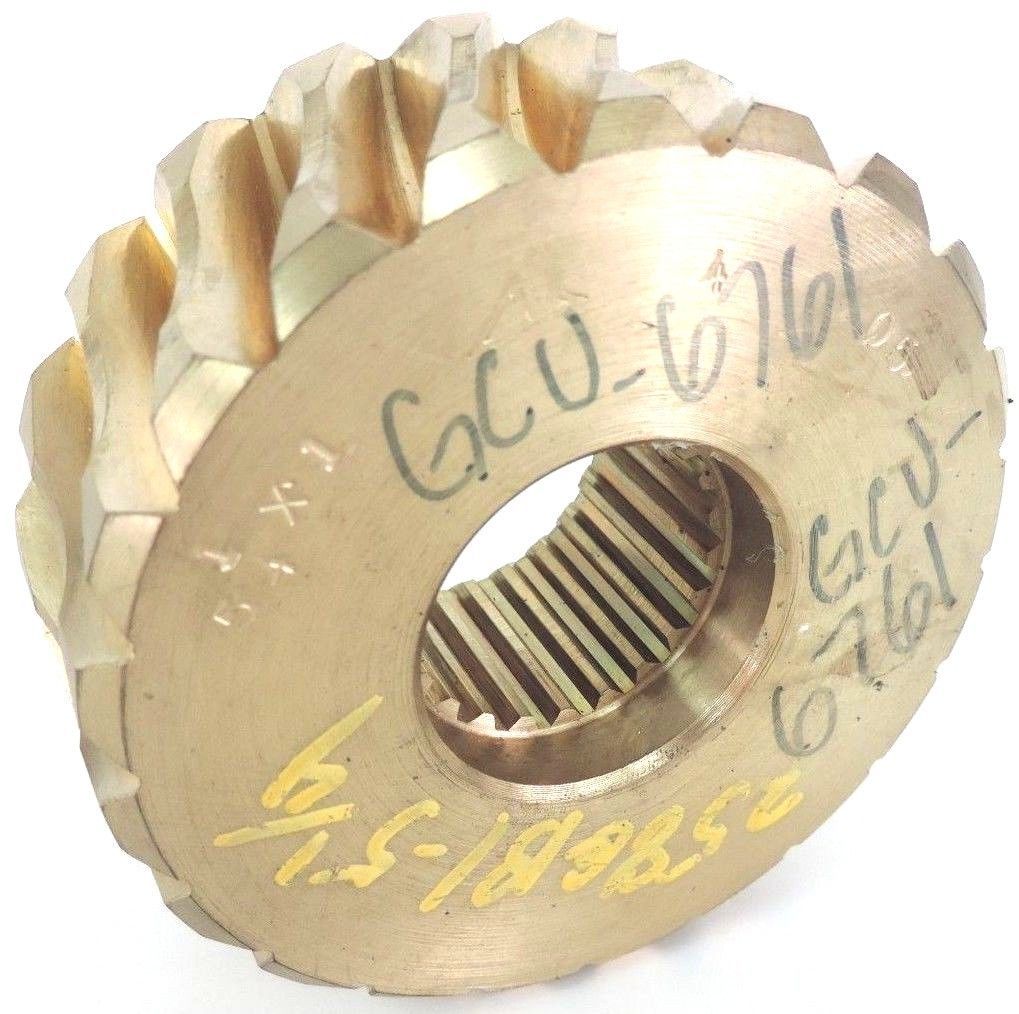 5-1/4 X 1 BRASS WORM GEAR 258GB1-5-1/4, 21 TOOTH 1-1/2" I.D, 4" O.D, GCU-6761