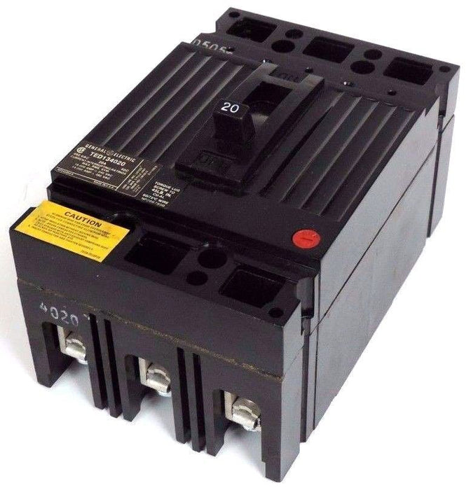 NIB GENERAL ELECTRIC TED134020WL CIRCUIT BREAKER 480VAC 20A 40C TED134020