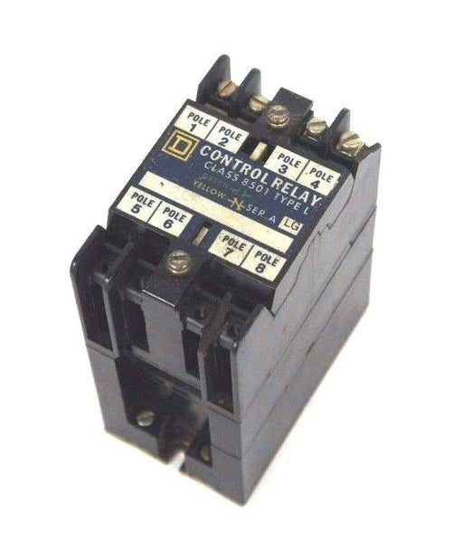 SQUARE D 8501 L0-40 CONTROL RELAY TYPE L0-40 W/ 31111-400-44 COIL 110-120V