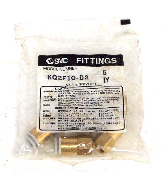BAG OF 5 NEW SMC KQ2F10-02 FEMALE ADAPTER FITTINGS KQ2F1002