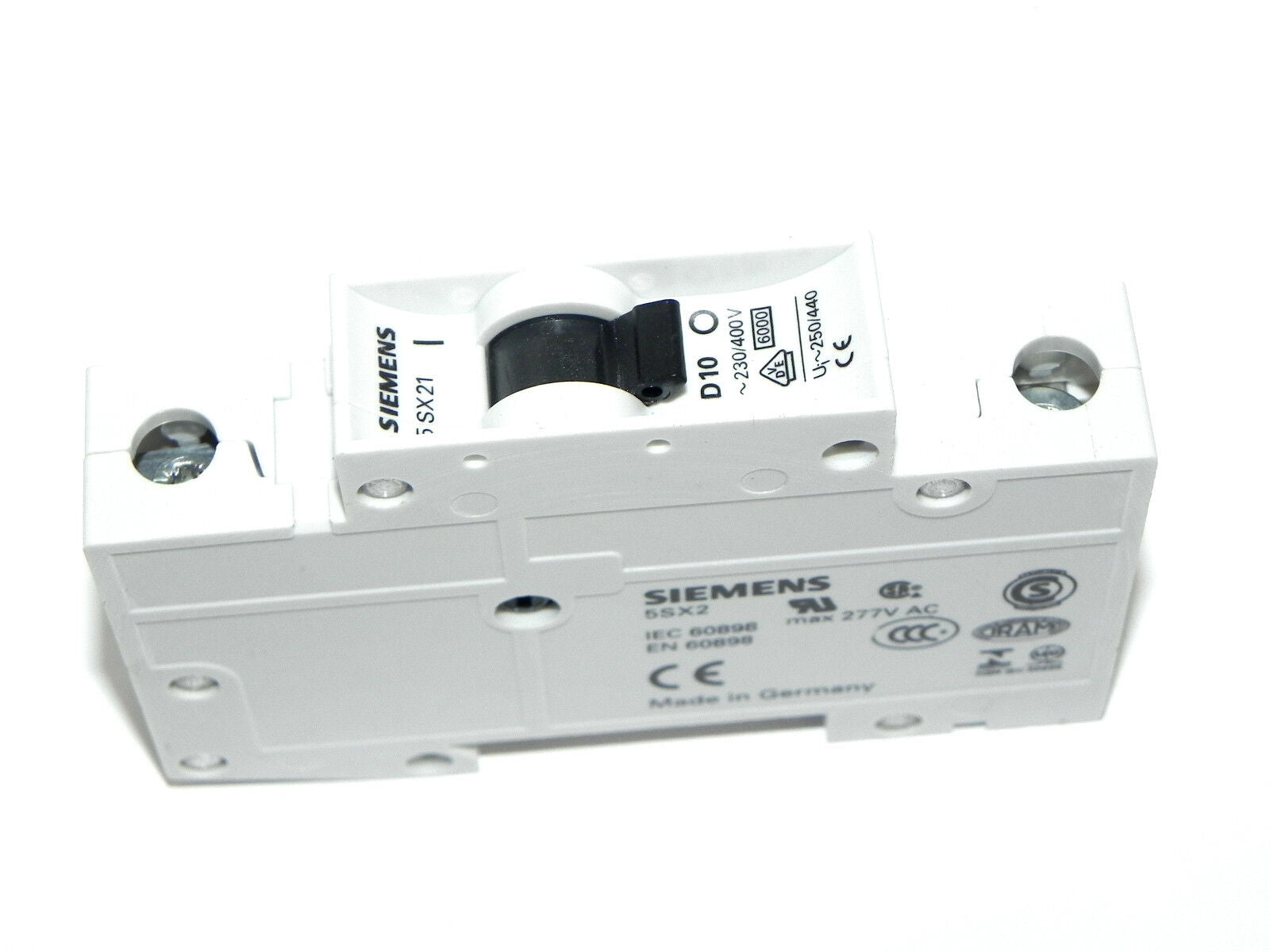 NEW SIEMENS 5SX21D10 CIRCUIT BREAKER 230/400V 5SX21, 5SX2, 277V MAX