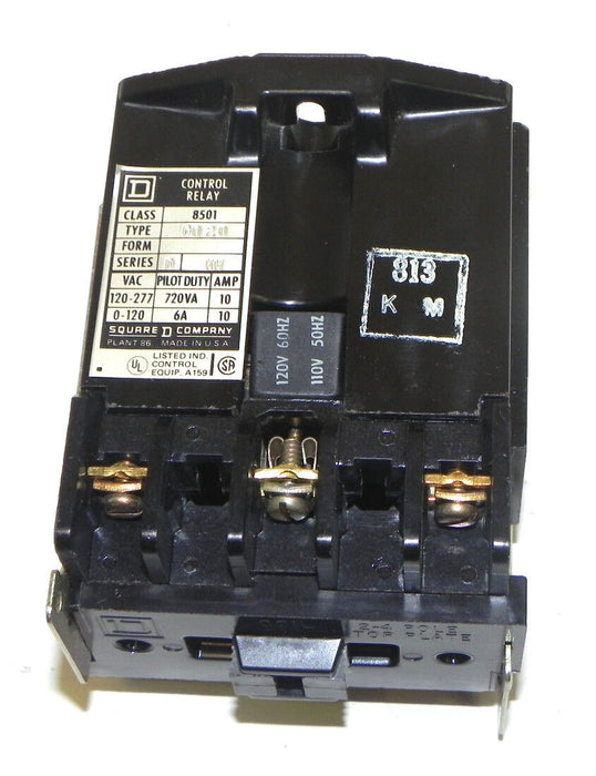 NIB SQUARE D 8501-G0-20 AC CONTROL RELAY 8501G020 SERIES D