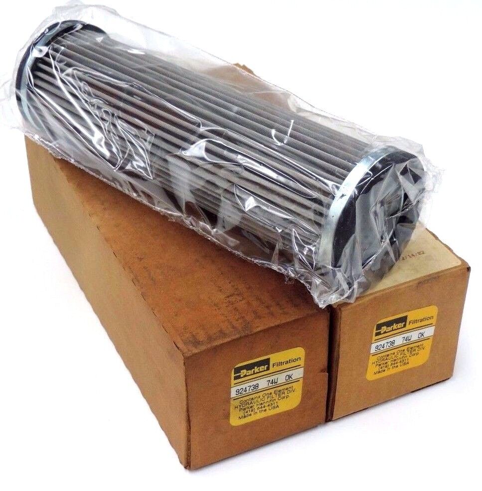 LOT OF 2 NIB PARKER 924738 74W OK FILTER ELEMENTS 92473874WOK
