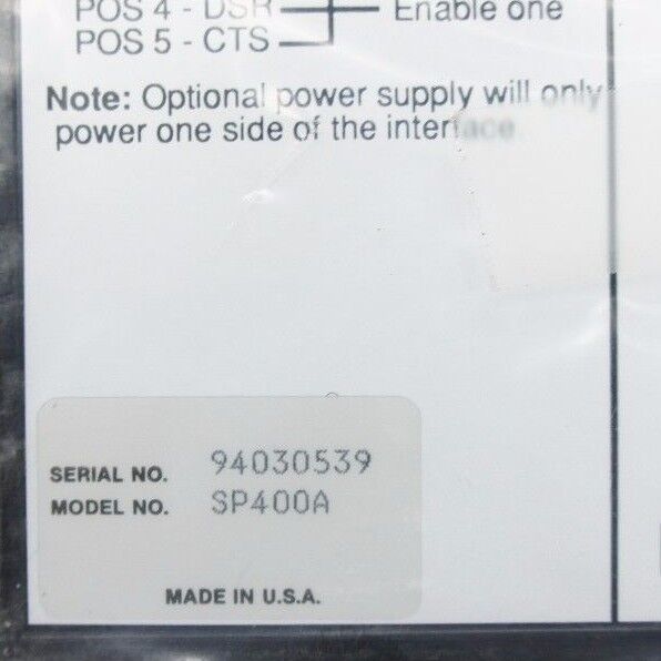 NEW BLACK BOX SP400A OPTO ISOLATOR