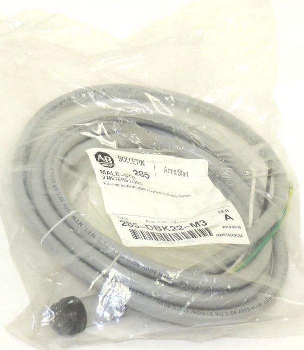 NEW ALLEN BRADLEY 285-DBK22-M3 MALE-STR 3-METERS ARMORSTART 285DBK22M3, SER. A