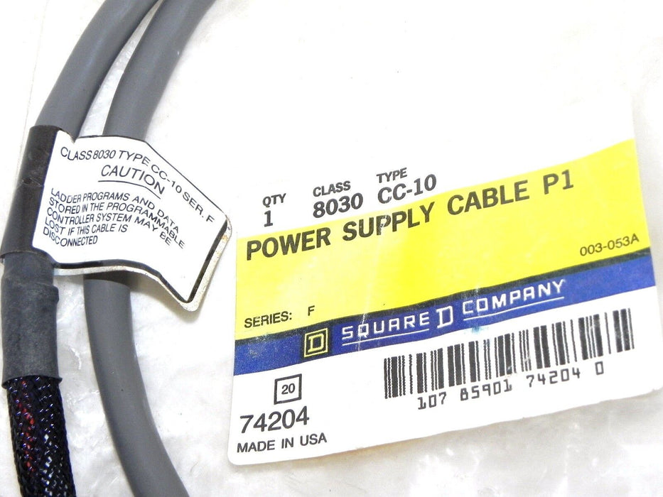 NEW SQUARE D 8030-CC-10 POWER SUPPLY CABLE P1, 8030CC10, SER. F