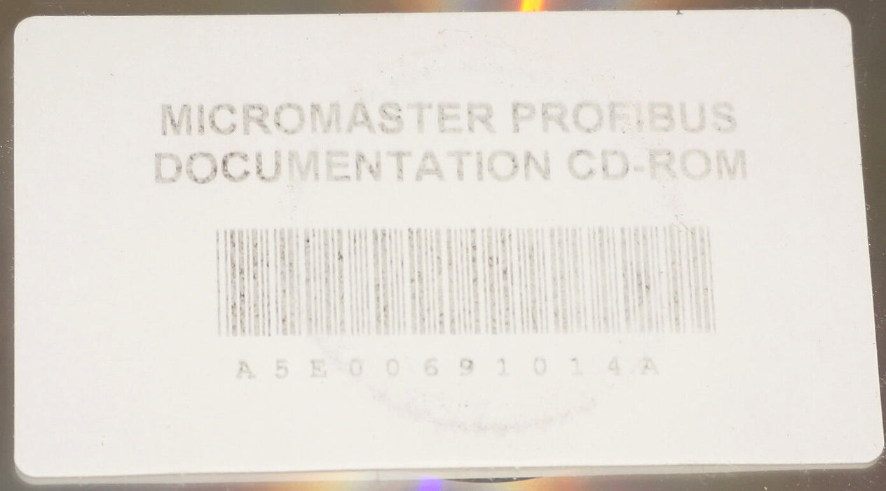 NEW SIEMENS A5E00691014A MICROMASTER PROFIBUS DOCUMENTATION CD-ROM