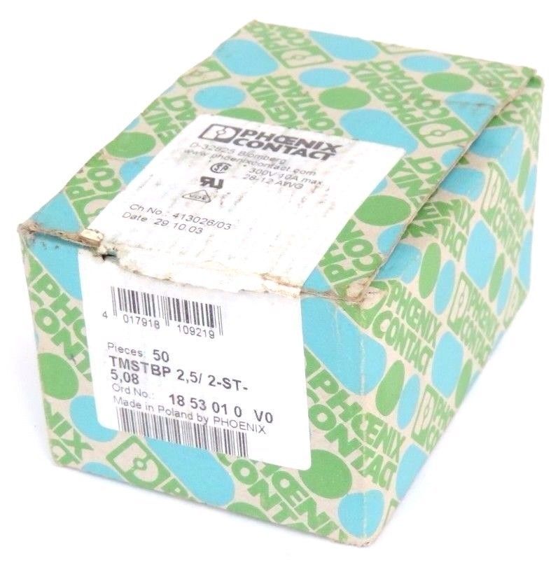 BOX OF 50 PHOENIX CONTACT TMSTBP 2.5/ 2-ST-5.08 PLUG COMPONENTS TMSTBP252ST508
