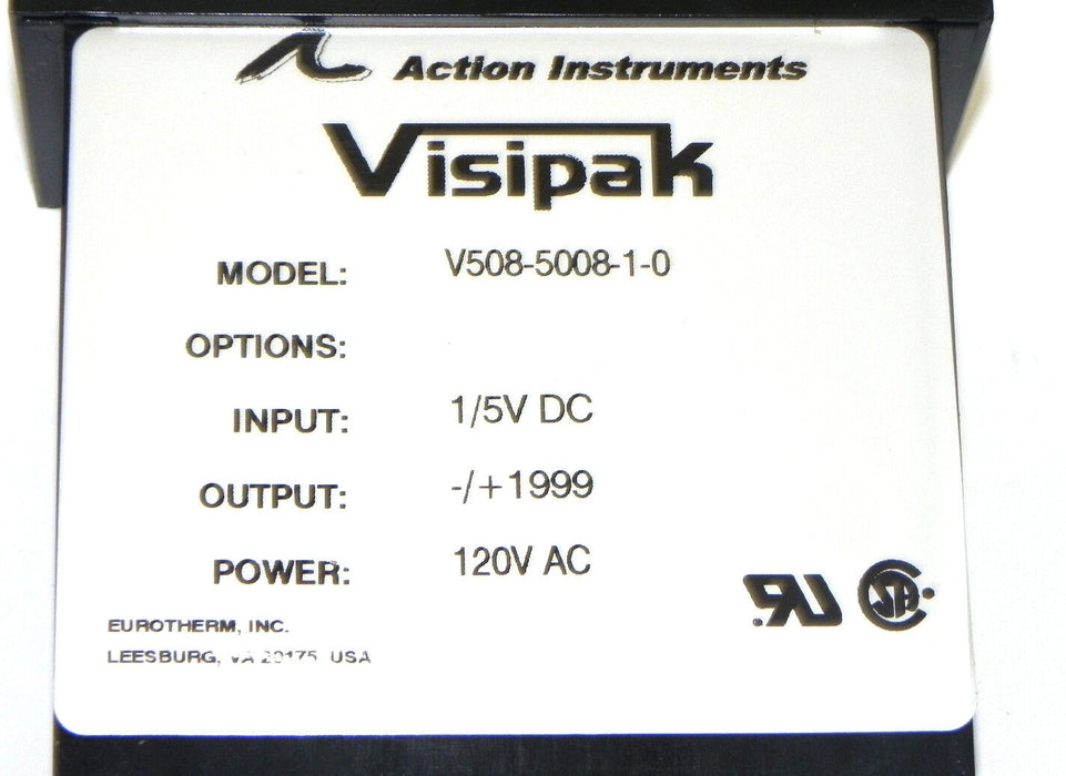 NEW ACTION INSTRUMENTS V508-5008-1-0 VISIPAK INDICATOR V508500810