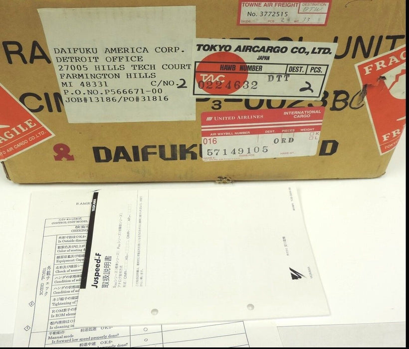 NIB YASKAWA JUSPEED-F CIMR-15CP3-0023BC DAIFUKU SERVO CONROL UNIT CIMR15CP30023