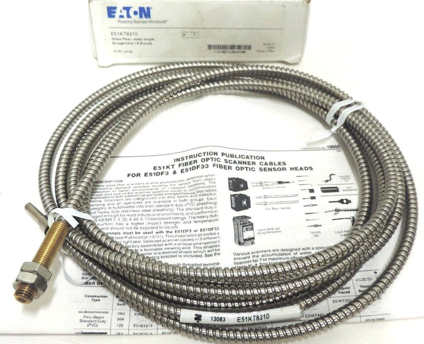 NIB EATON E51KT8210 FIBER OPTIC SCANNER 10FT. LONG