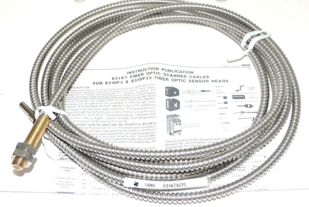 NIB EATON E51KT8210 FIBER OPTIC SCANNER 10FT. LONG