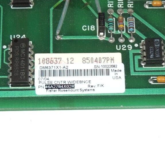 FISHER ROSEMONT DM6371X1-A2 PULSE COUNTER, REV F/K, DM6371X1