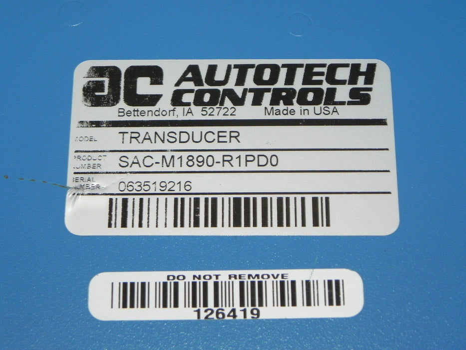 REPAIRED AUTOTECH CONTROLS SAC-M1890-R1PD0 TRANSDUCER M1890